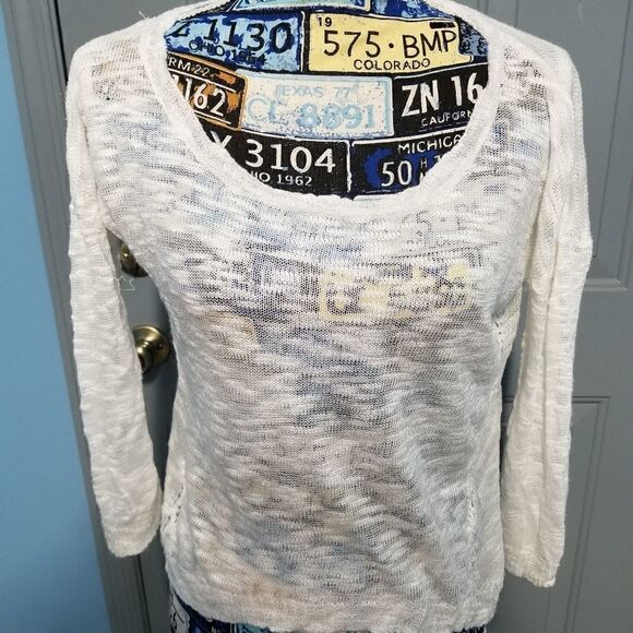 Kensie Tops - Pieces by kensie white longsleeve blouse